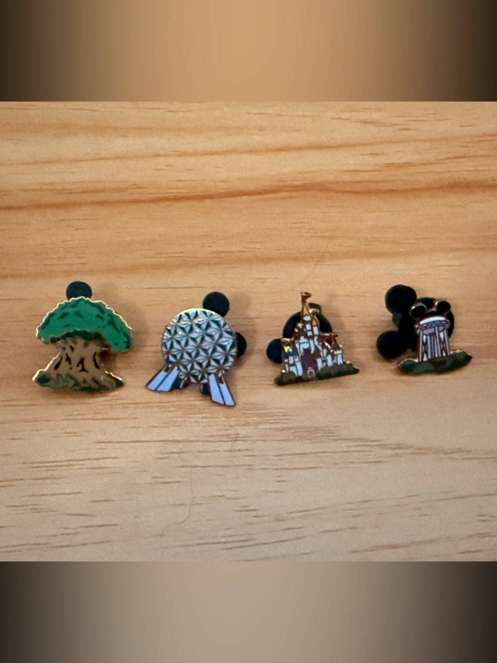 Disney Pin Trading Park Set of 4 Epcot Magic Kingdom Animal Hollywood Studios